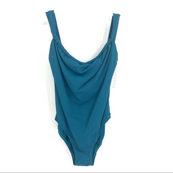DKNY One piece swimsuit teal ties in back - Picture 1 of 7